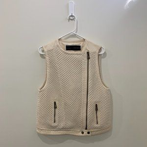 Zara Cream Colored Knit Vest size L